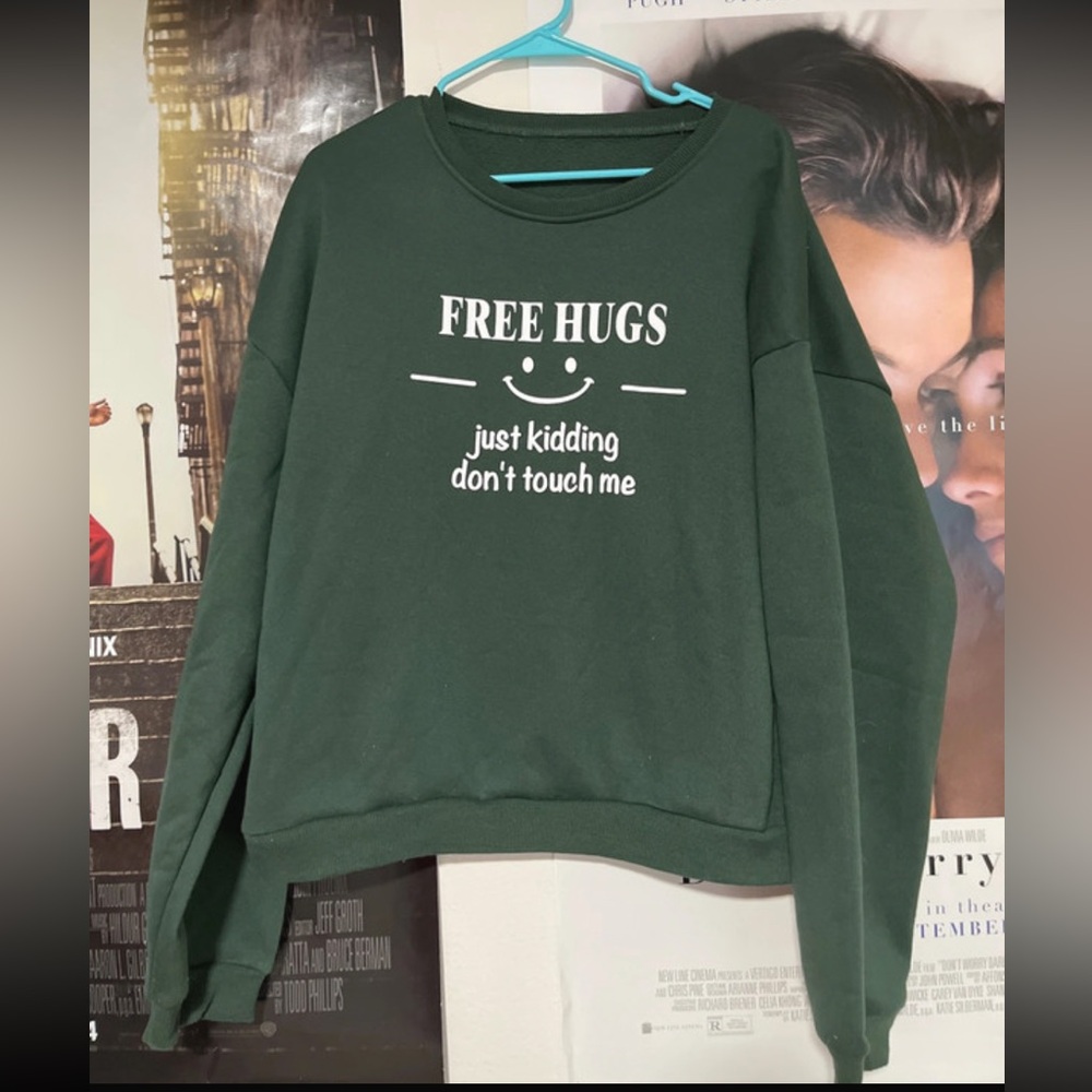 Green Graphic Women's Sweater